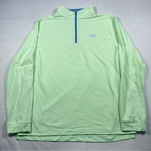 Good Good Golf Saquaro Q Zip 4 way stretch long sleeve shirt large mint green